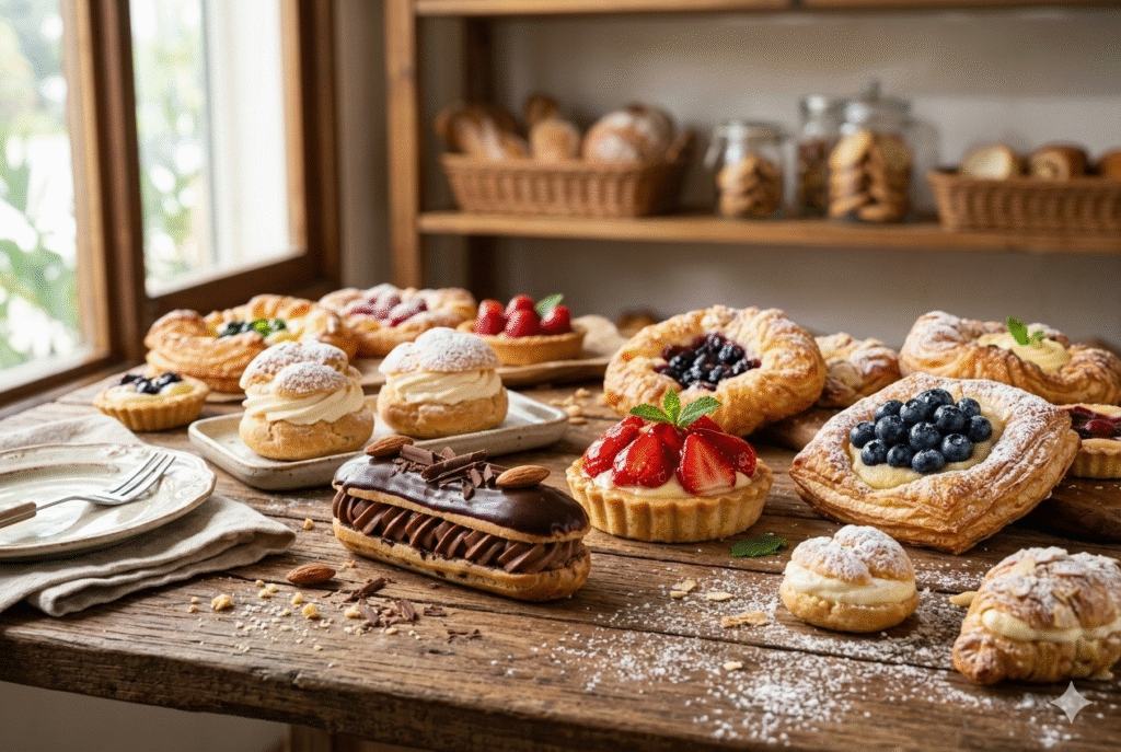 Fresh pastries from the best pastry shop in Hyderabad